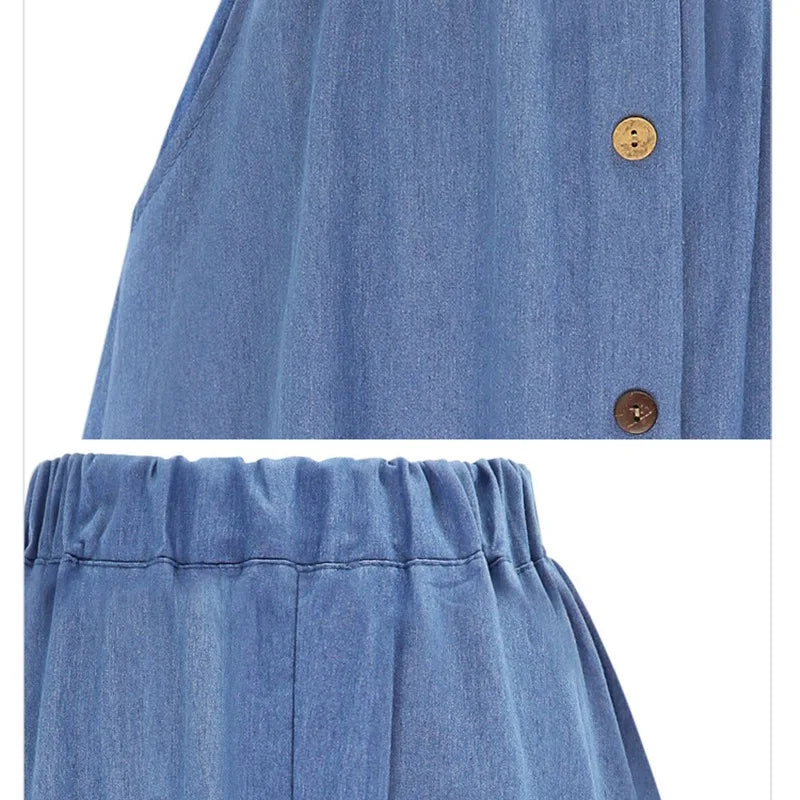 DENIM high waisted skirt