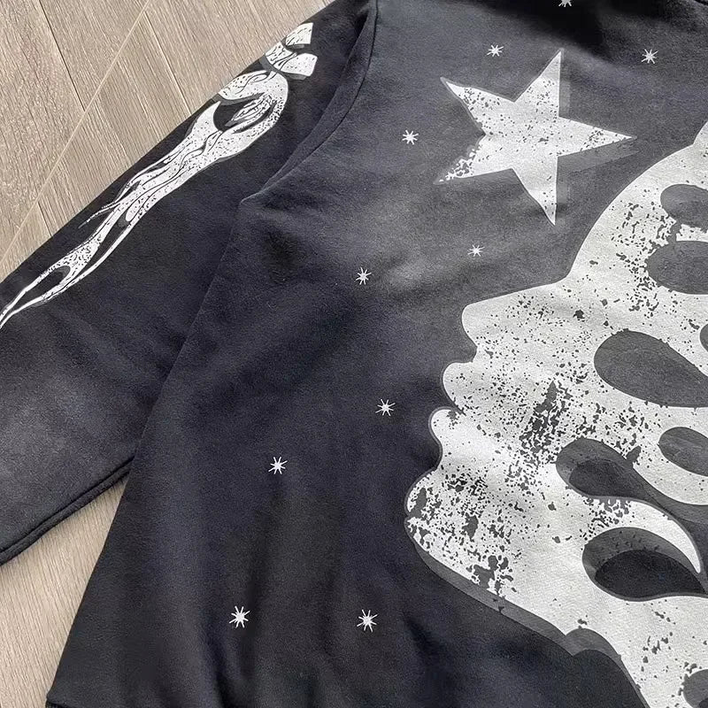 HELLSTAR black flame hoodie