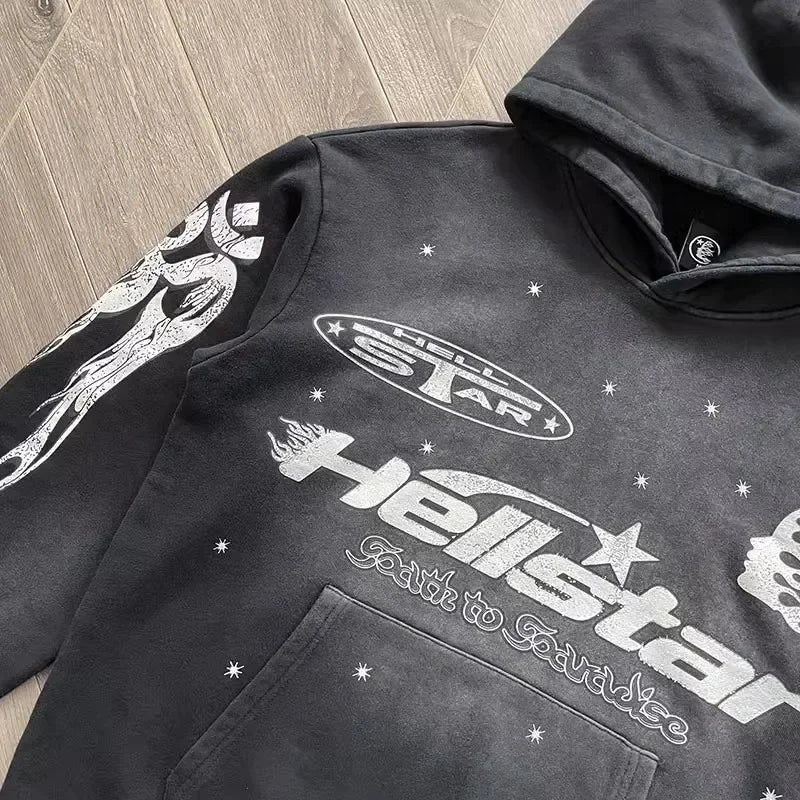 HELLSTAR black flame hoodie