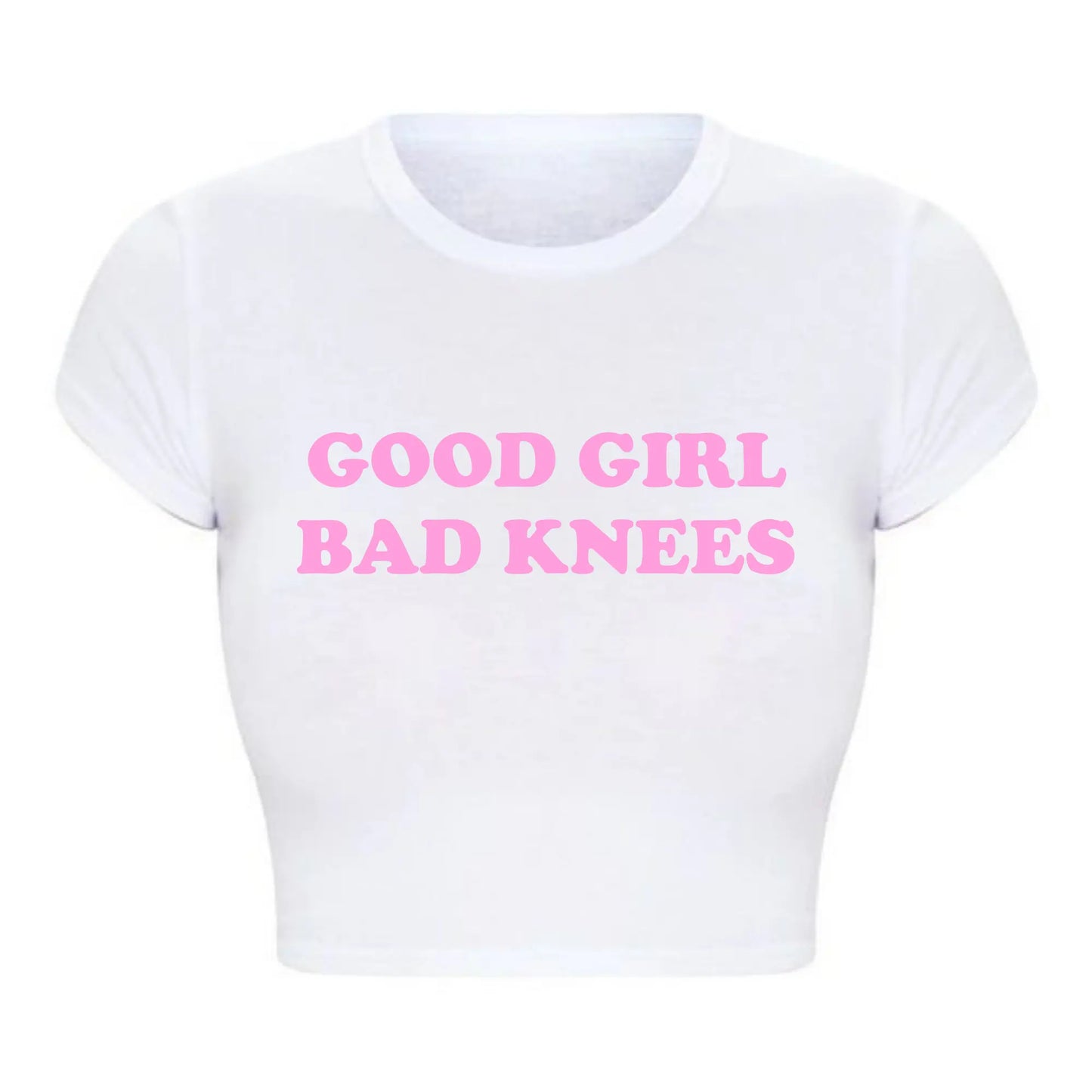 GOOD GIRL BAD KNEES baby tee