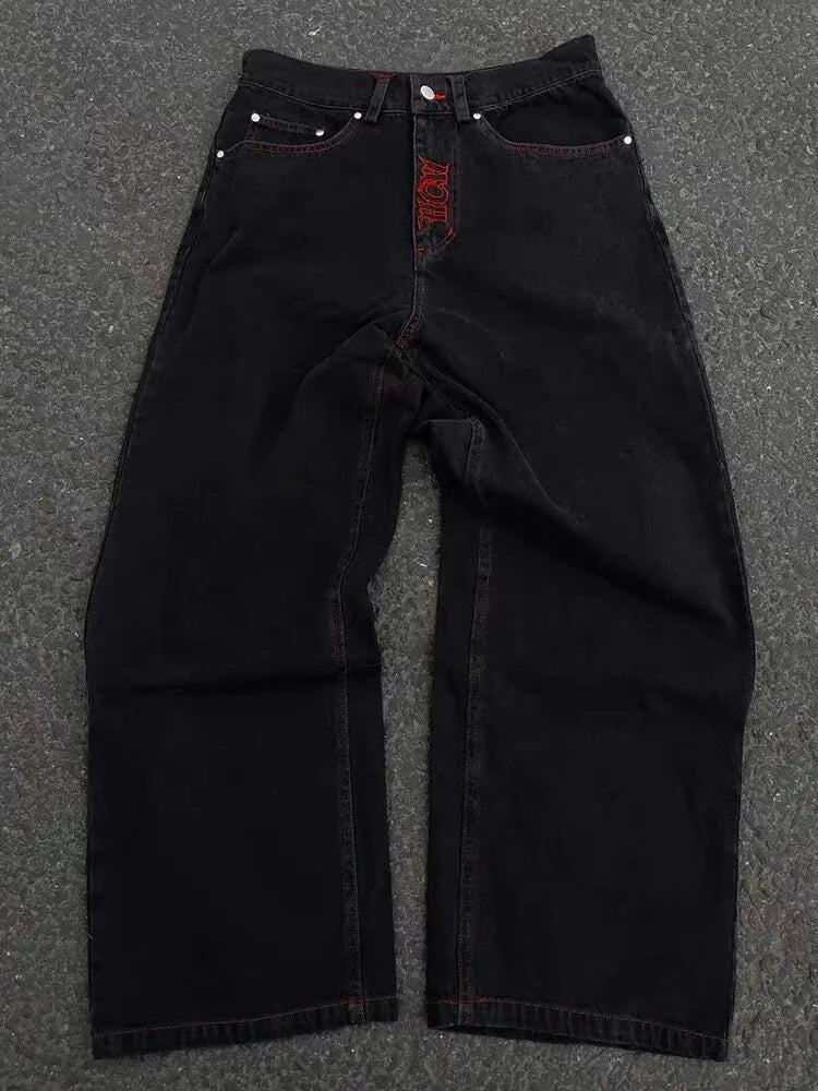 RED PRINT baggy jeans