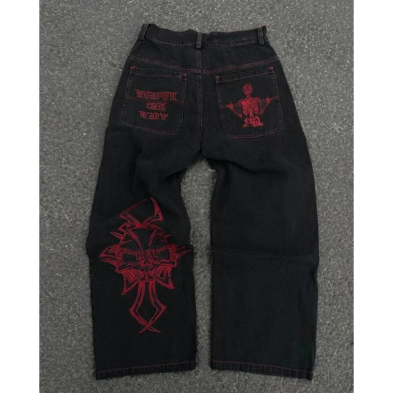 RED PRINT baggy jeans