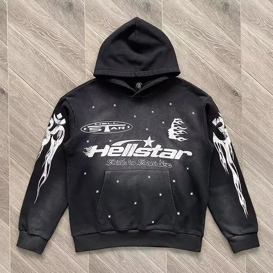 HELLSTAR black flame hoodie