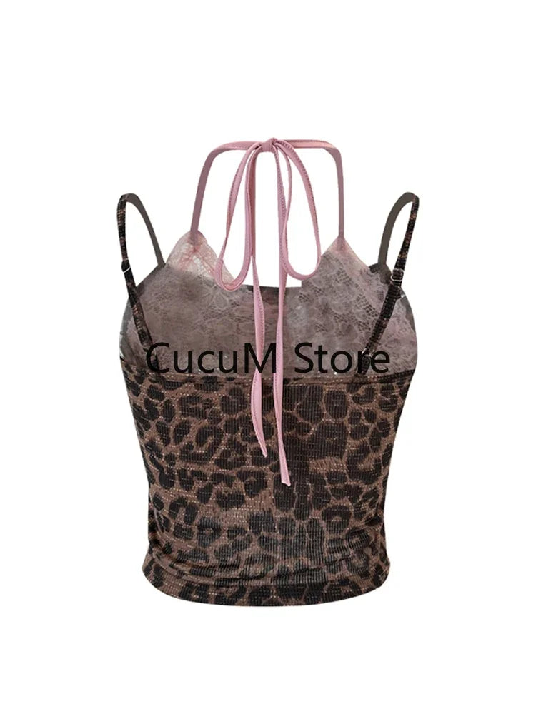 LEOPARD lace tank