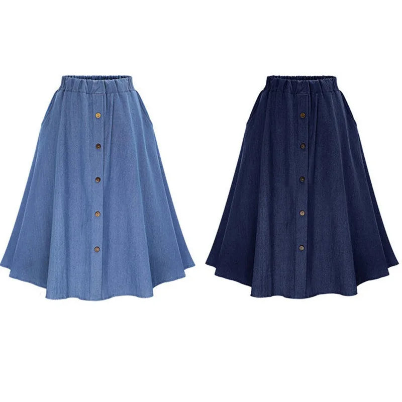 DENIM high waisted skirt