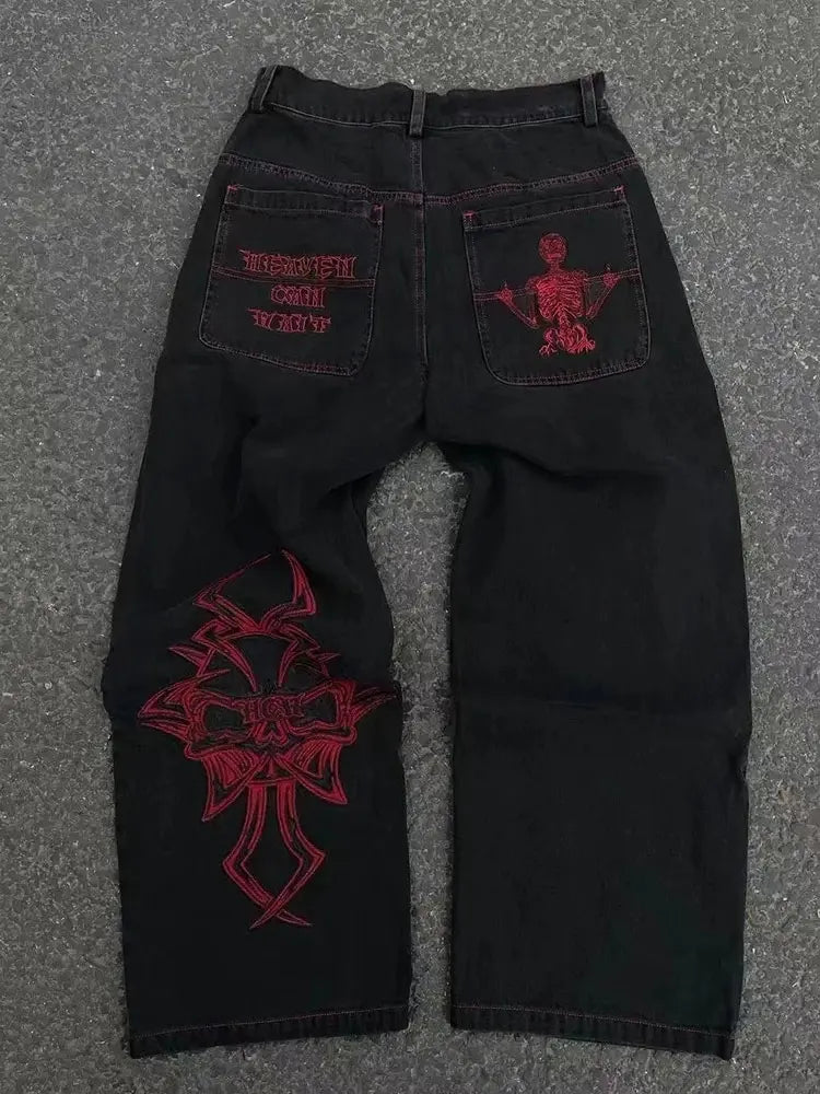 RED PRINT baggy jeans