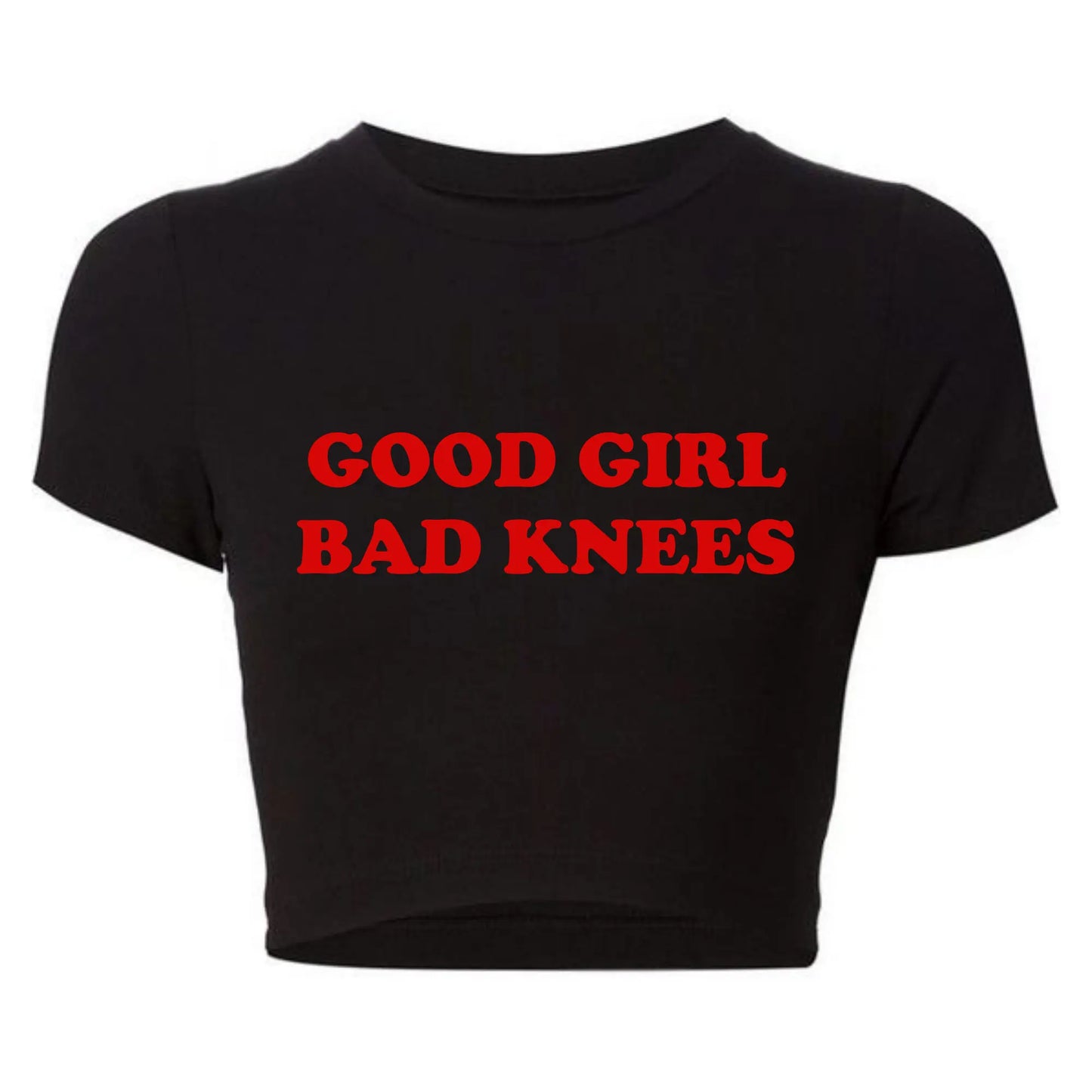 GOOD GIRL BAD KNEES baby tee